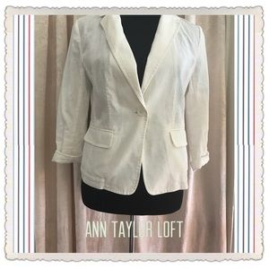 LOFT Cream Blazer Jacket